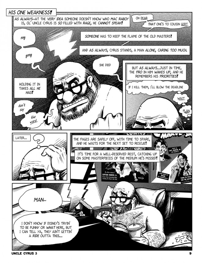 Uncle Cyrus in "Deadliney Doom!", Page 9